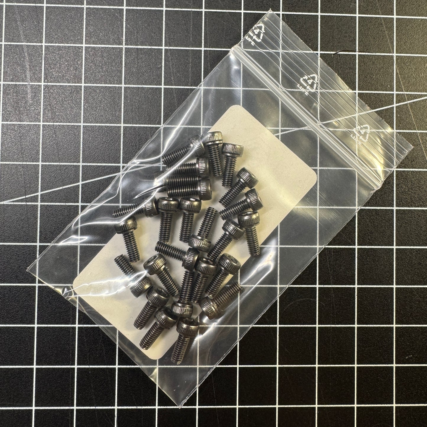 Black nickel plated M3 screws