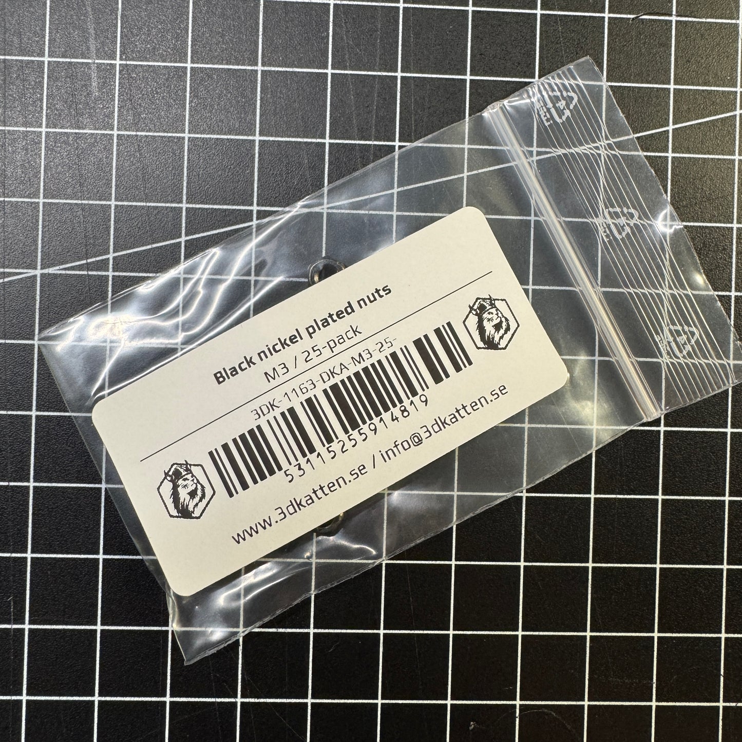 Black nickel plated nuts