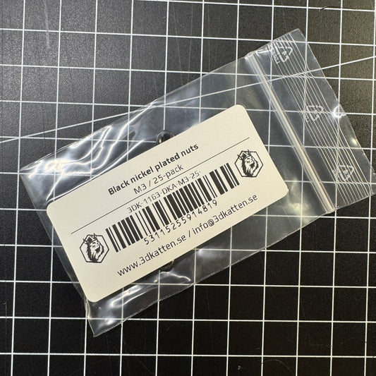 Black nickel plated nuts