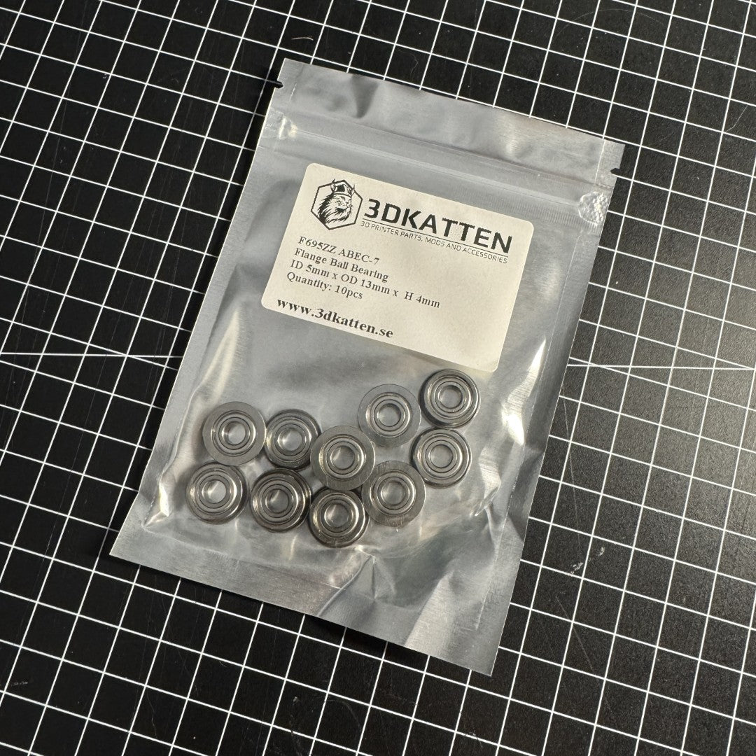 10-pack F695ZZ Flanged Ball Bearings