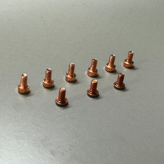 Copper screws for Nudge