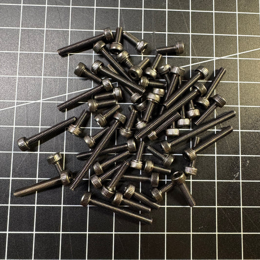 Black nickel plated M3 screws
