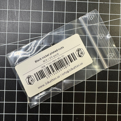 Black nickel plated nuts