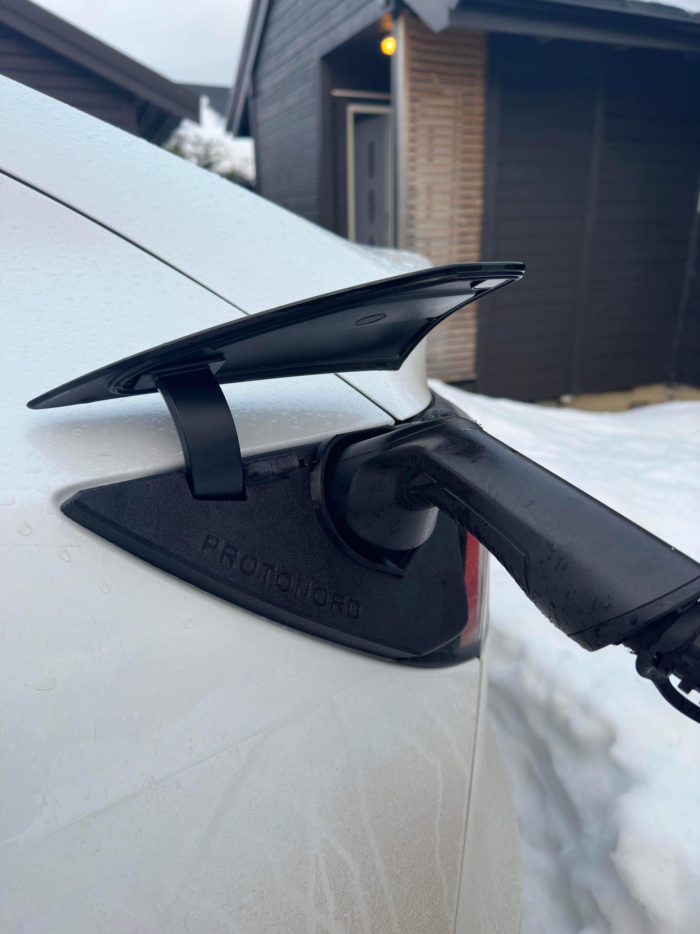 Tesla Model Y weather and snow cover for charging port